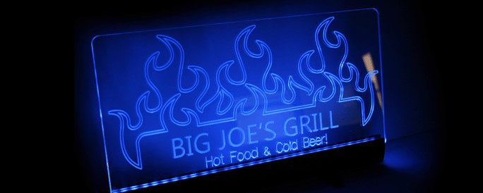 Led Edge Lit Acrylic Grill Sign