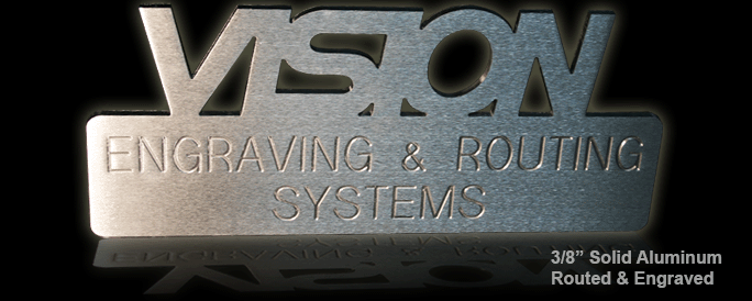 Deep Engraved Routed Thick Aluminum Sign