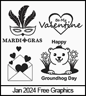 Free Engraving Clipart for January 2024.