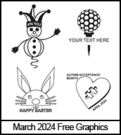 Free Engraving Clipart for March2024.