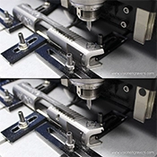 Photo Challenge 1624 Pro Engraver engraving a firearms slide.