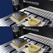 Photo Challenge 2550 CNC Router / Engraver routing dimensional letters.
